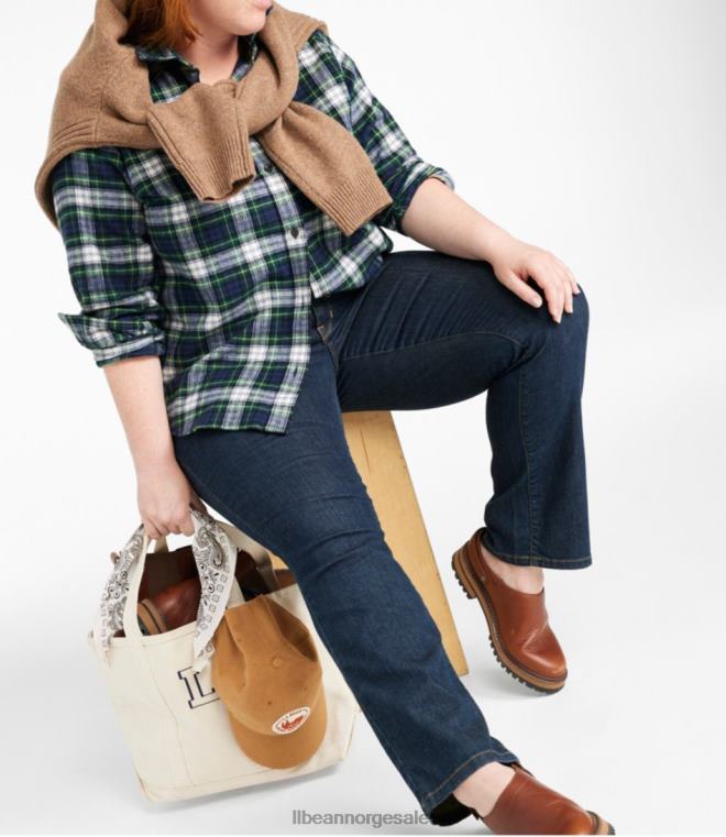 kvinner jeans i ekte form 24VDH6900 L.L.Bean klær skylles
