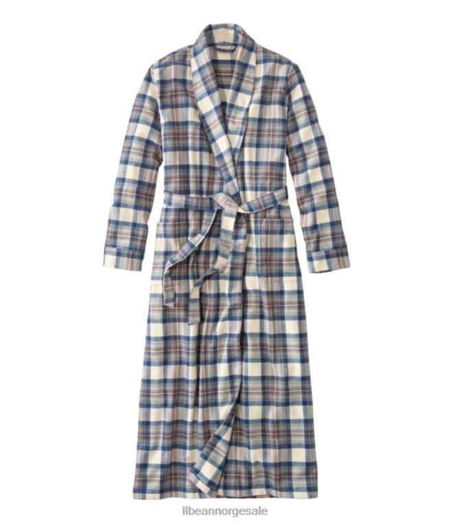 kvinner skotsk rutete flanell kappe 24VDH467 L.L.Bean klær indigo tartan