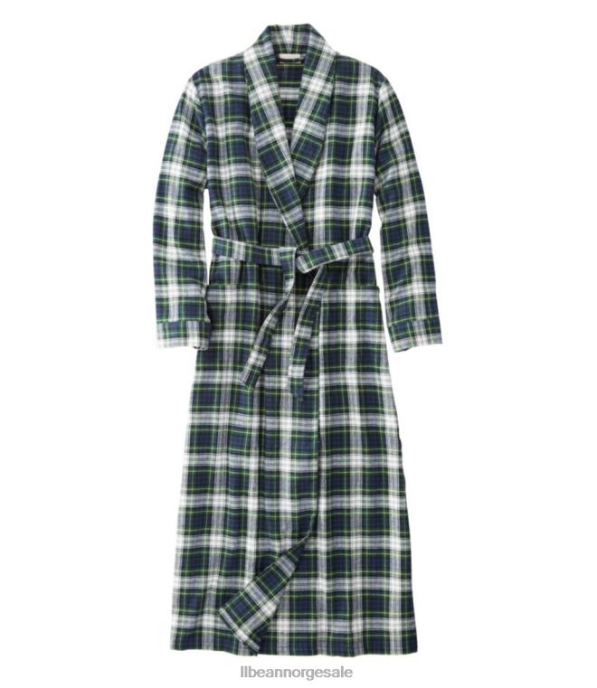 kvinner skotsk rutete flanell kappe 24VDH5916 L.L.Bean klær kjole gordon