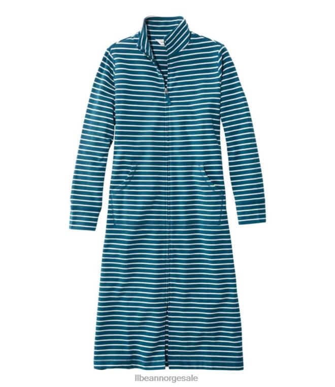 kvinner ultramyk sweatshirt kappe 24VDH457 L.L.Bean klær skumring/kremstripe