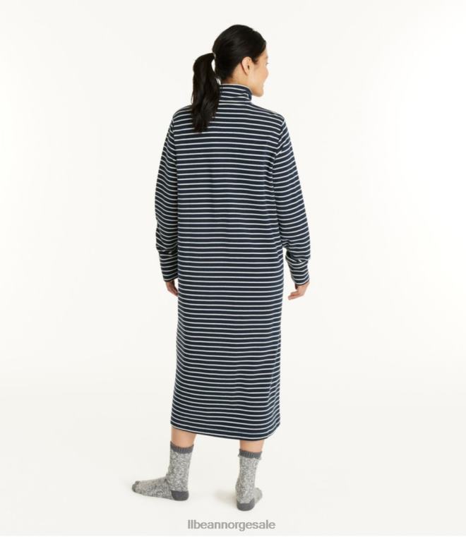 kvinner ultramyk sweatshirt kappe 24VDH457 L.L.Bean klær skumring/kremstripe