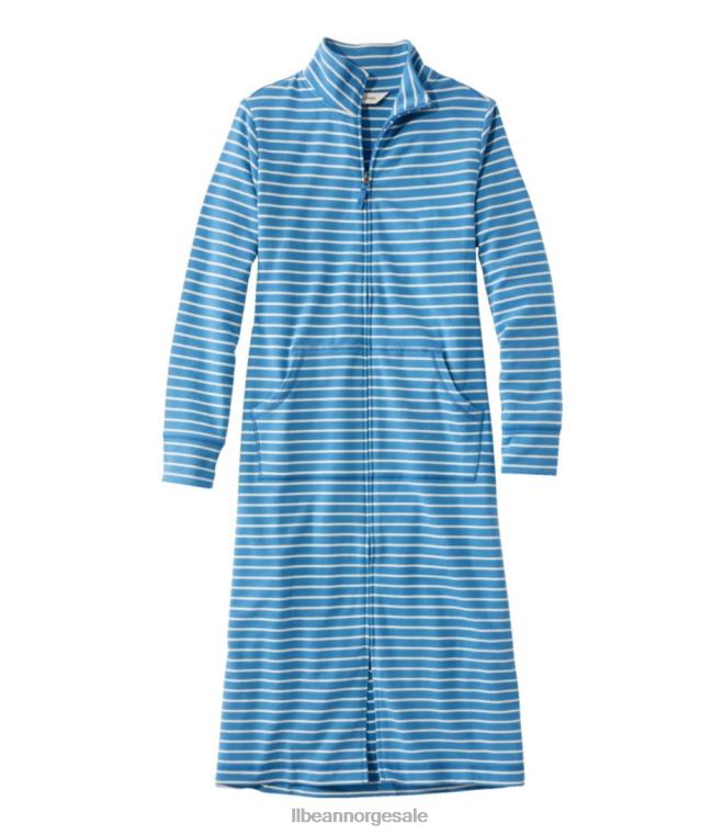 kvinner ultramyk sweatshirt kappe 24VDH4899 L.L.Bean klær marin blå stripe