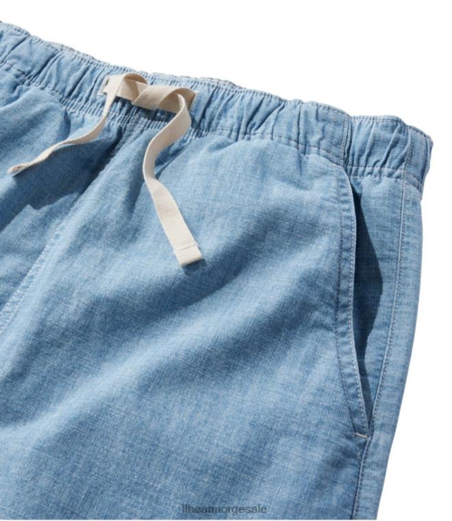 kvinner innsjøvasket påtrekksskjørt 24VDH278 L.L.Bean klær chambray