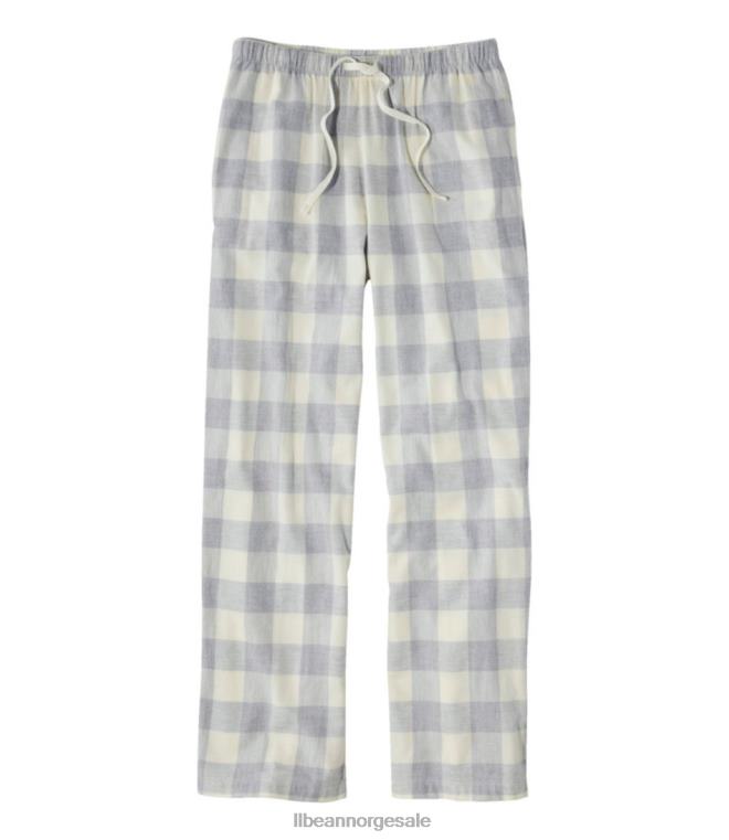 kvinner flanell sovebukser 24VDH6976 L.L.Bean klær lys grå lyng