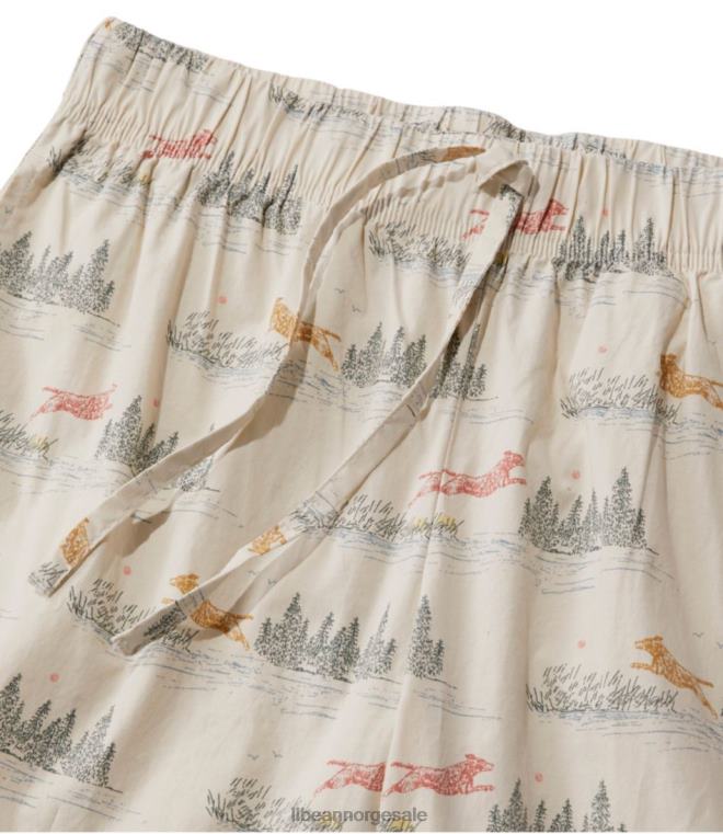 kvinner komfort stretch sleep pj sett 24VDH5813 L.L.Bean klær klassisk marineblå bøffelhund