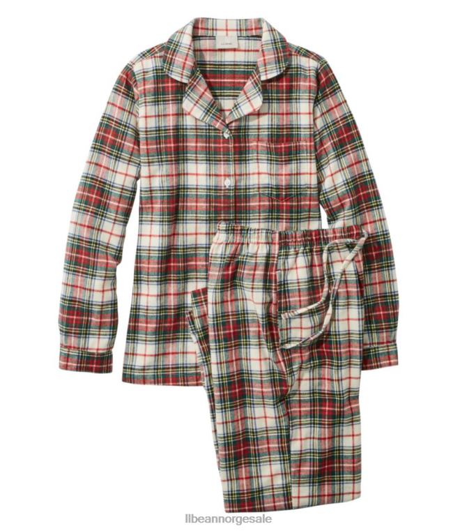 kvinner skotsk rutete flanell pyjamas 24VDH3296 L.L.Bean klær stewart victoria tartan