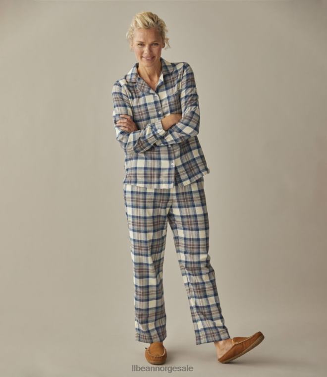 kvinner skotsk rutete flanell pyjamas 24VDH6992 L.L.Bean klær kjole gordon