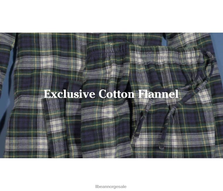 kvinner skotsk rutete flanell pyjamas 24VDH6992 L.L.Bean klær kjole gordon