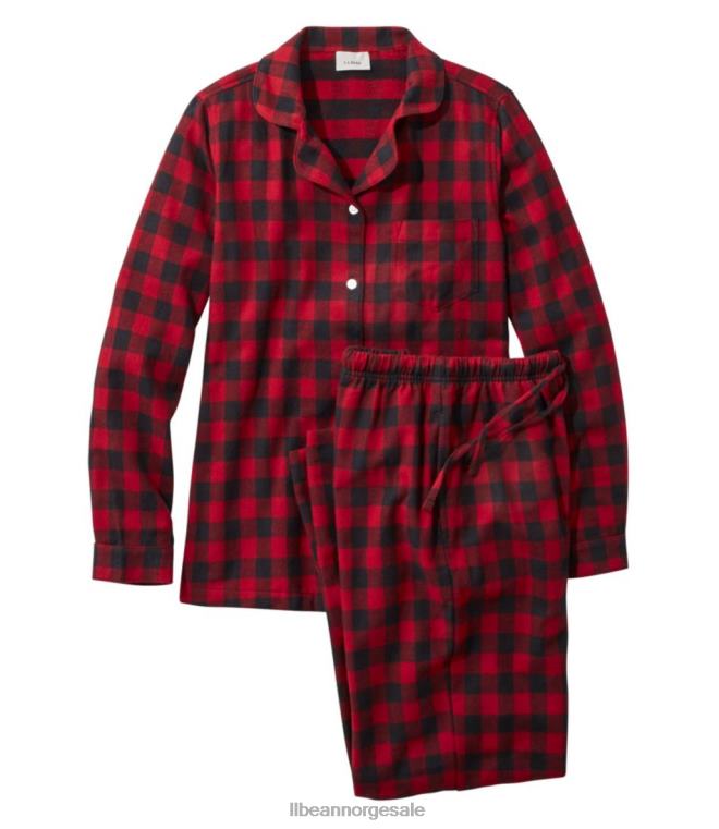 kvinner skotsk rutete flanell pyjamas 24VDH7201 L.L.Bean klær rane roy