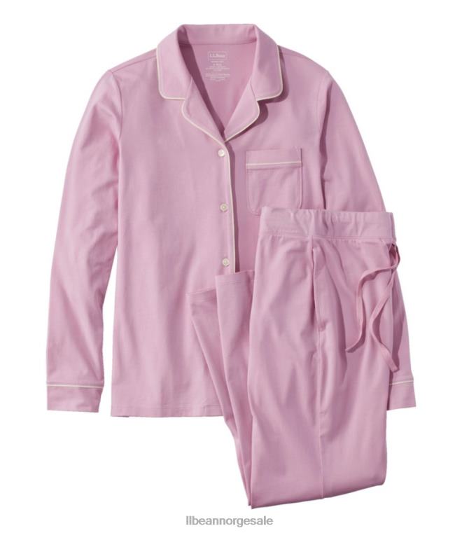 kvinner supermykt krympefritt pyjamassett 24VDH3277 L.L.Bean klær blek lilla