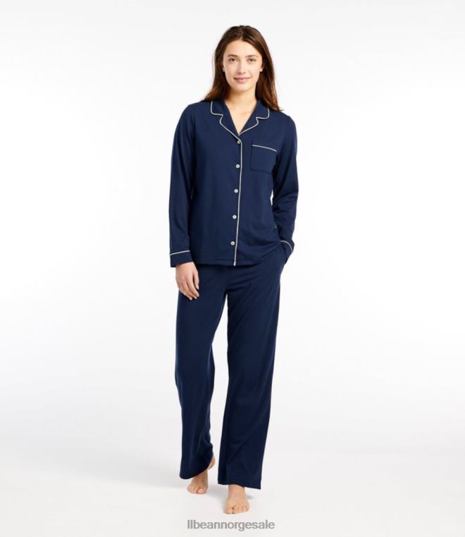 kvinner supermykt krympefritt pyjamassett 24VDH3277 L.L.Bean klær blek lilla