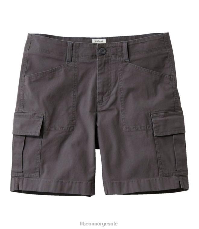 kvinner cargo-shorts i stretch lerret 24VDH3091 L.L.Bean klær granitt