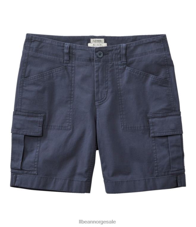 kvinner cargo-shorts i stretch lerret 24VDH4704 L.L.Bean klær karbon marine