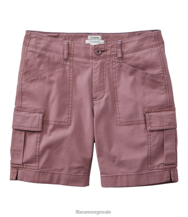 kvinner cargo-shorts i stretch lerret 24VDH5752 L.L.Bean klær rose taupe