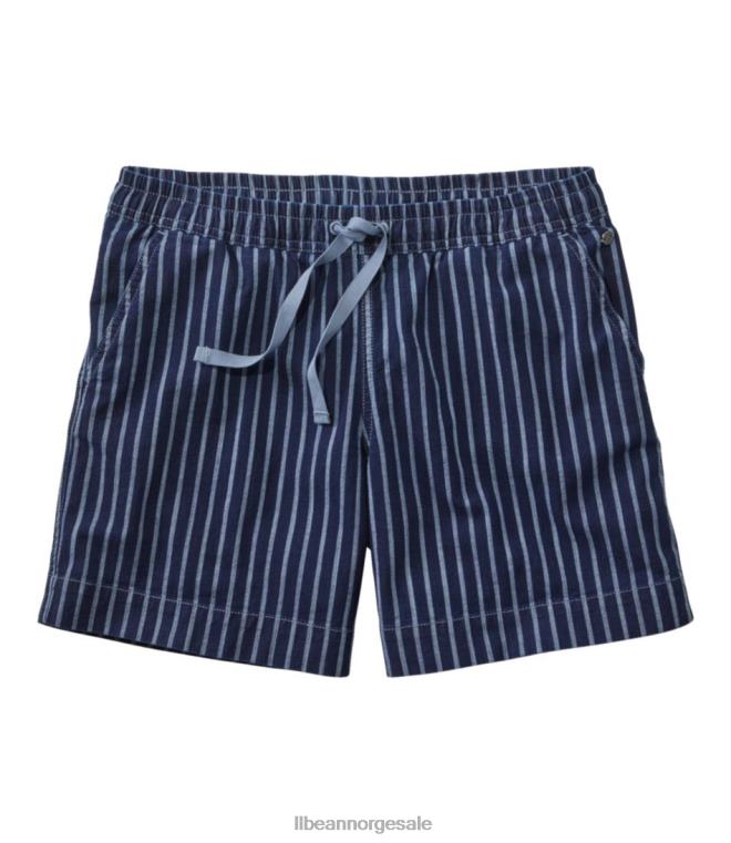 kvinner lakewashed dock shorts 24VDH384 L.L.Bean klær indigo blekk