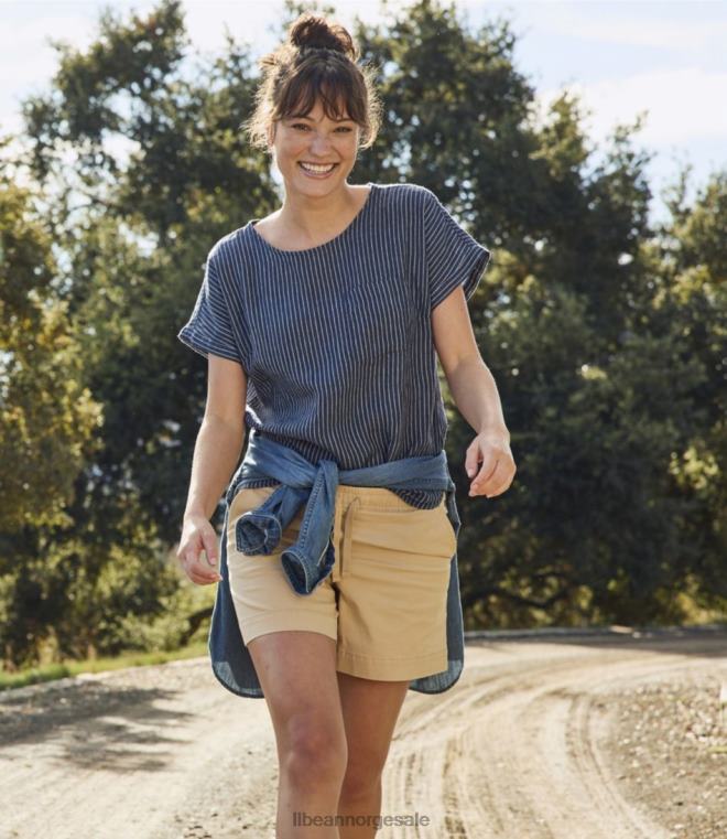 kvinner lakewashed dock shorts 24VDH5808 L.L.Bean klær dyp oliven