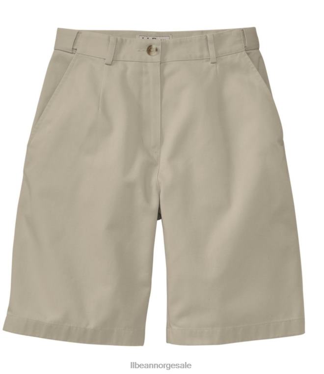 kvinner rynkefri buktshorts 24VDH61 L.L.Bean klær kaki