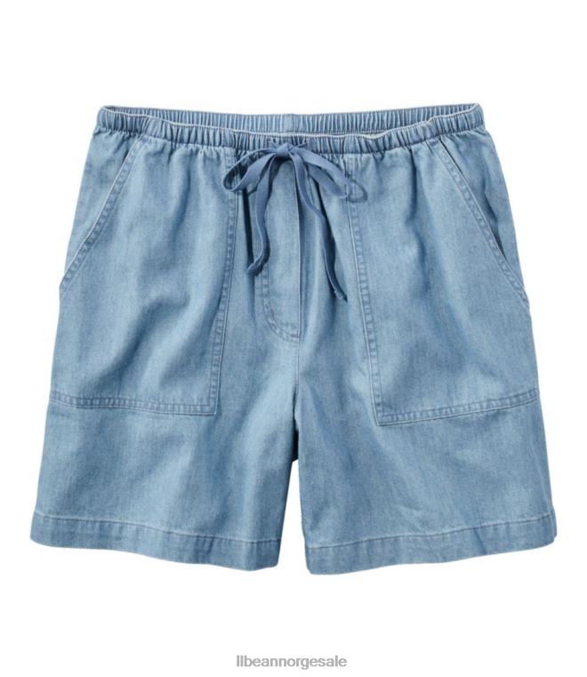 kvinner solvaskede shorts 24VDH3121 L.L.Bean klær middels vask