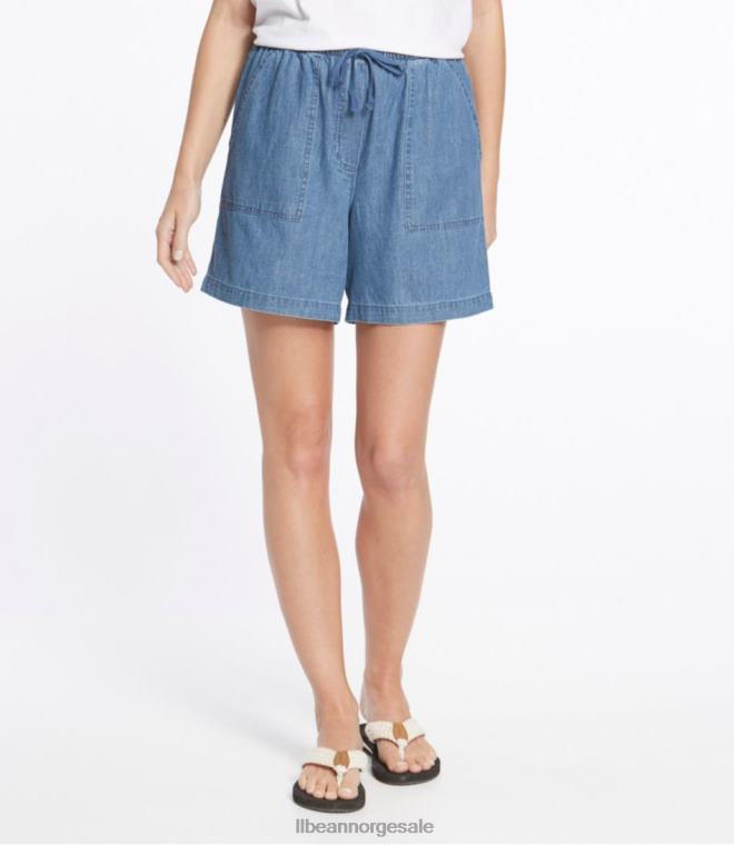 kvinner solvaskede shorts 24VDH3121 L.L.Bean klær middels vask