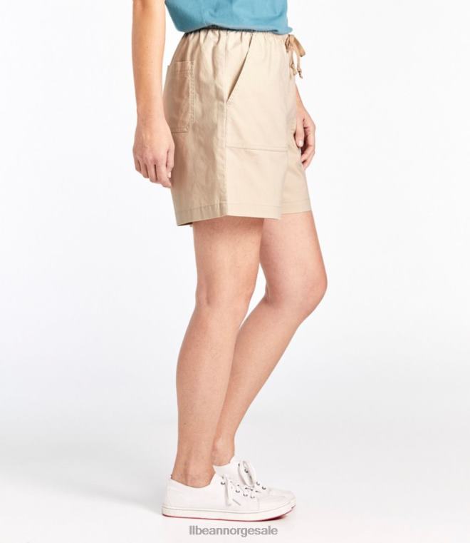kvinner solvaskede shorts 24VDH4721 L.L.Bean klær antikk hvit