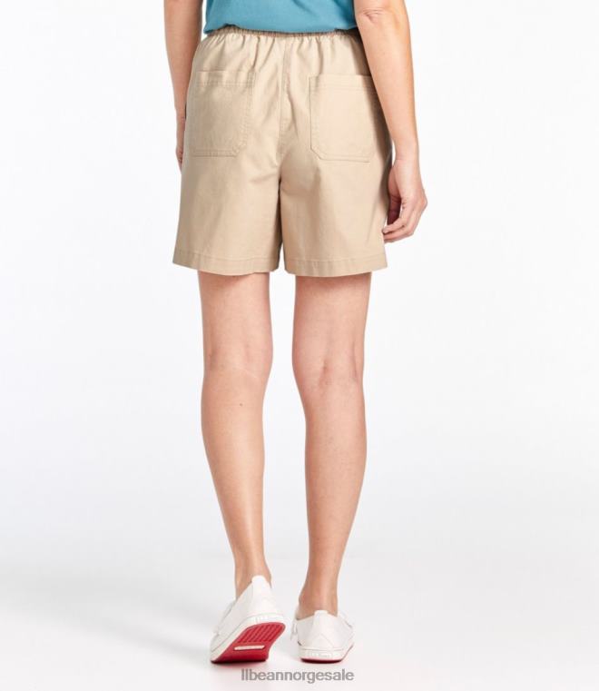 kvinner solvaskede shorts 24VDH6487 L.L.Bean klær mineralrød