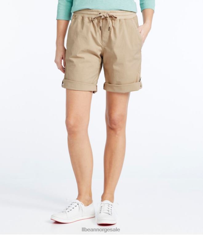 kvinner stretch ripstop pull-on shorts 24VDH225 L.L.Bean klær mørk taupe