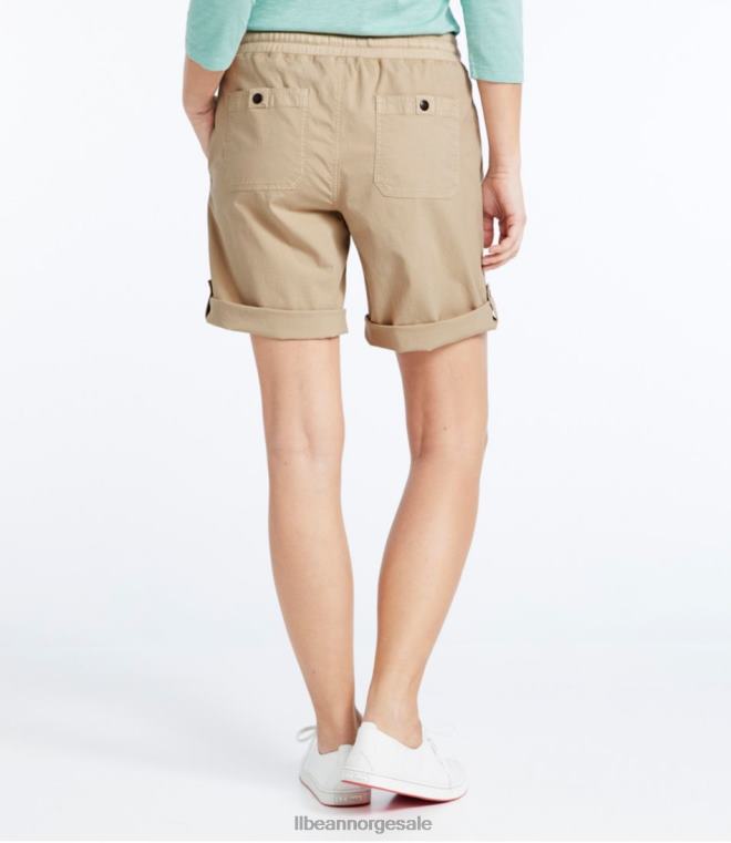 kvinner stretch ripstop pull-on shorts 24VDH225 L.L.Bean klær mørk taupe