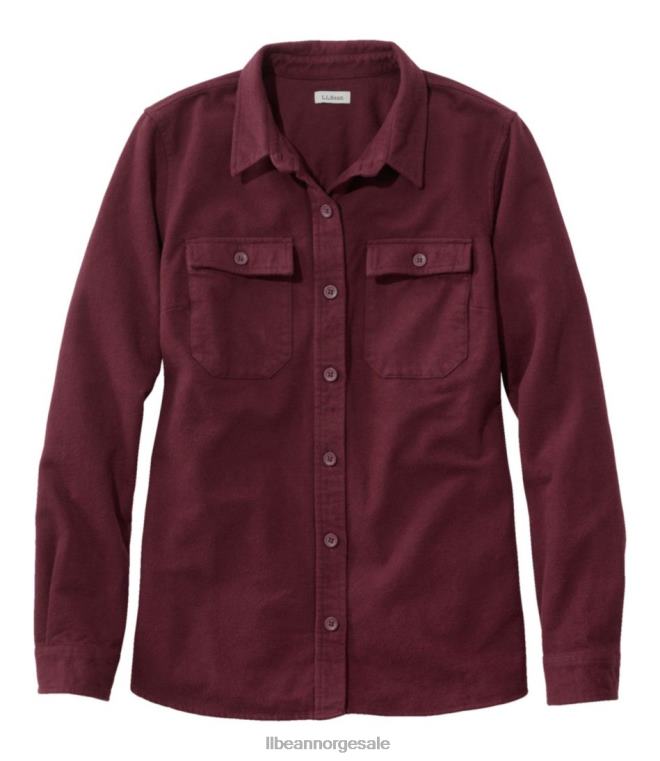 kvinner Heritage chamois skjorte 24VDH5896 L.L.Bean klær dyp vin