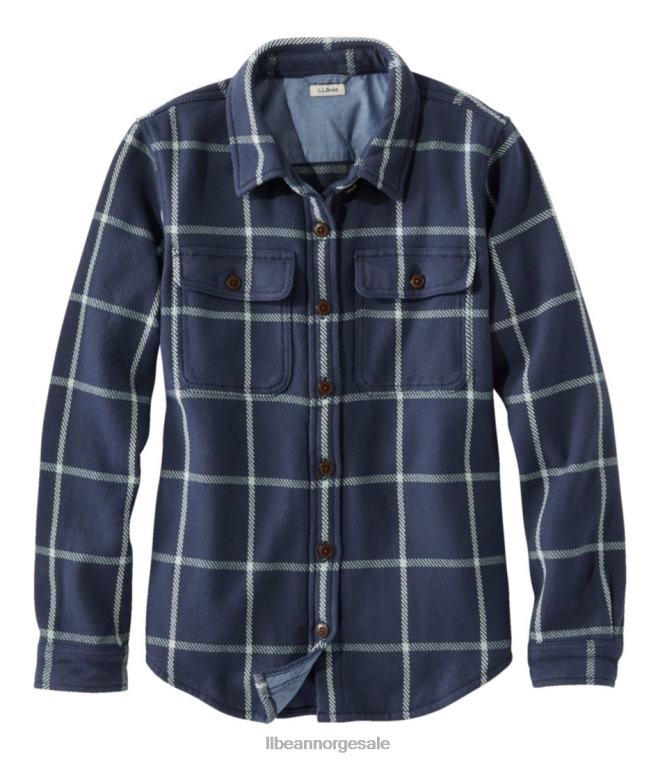 kvinner Overskjorte fra 1912 24VDH5704 L.L.Bean klær sterling blå