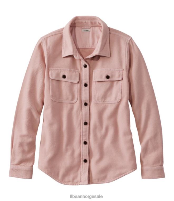 kvinner Overskjorte fra 1912 24VDH70 L.L.Bean klær dempet rose