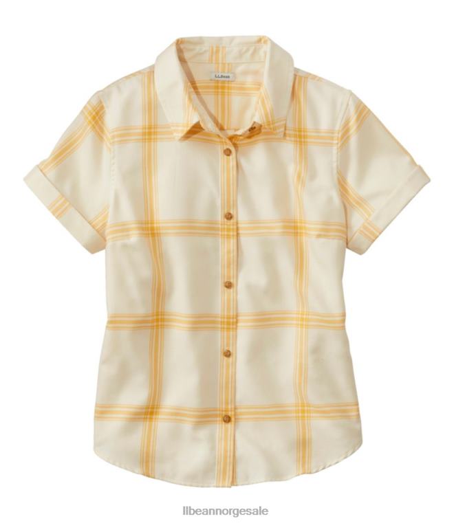 kvinner fjærmyk twillskjorte 24VDH3509 L.L.Bean klær gullris