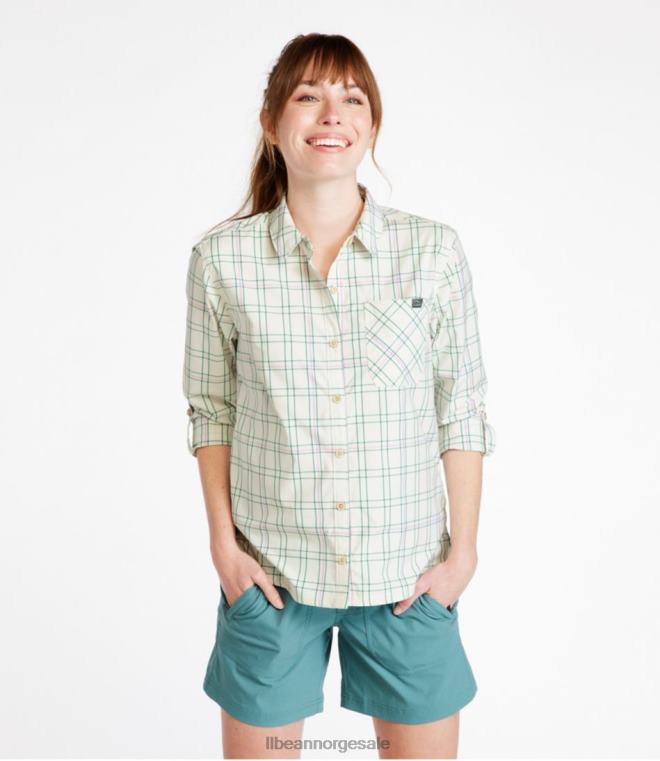 kvinner hverdags solsmart vevd skjorte med lange ermer 24VDH4805 L.L.Bean klær syrin/varmt gull