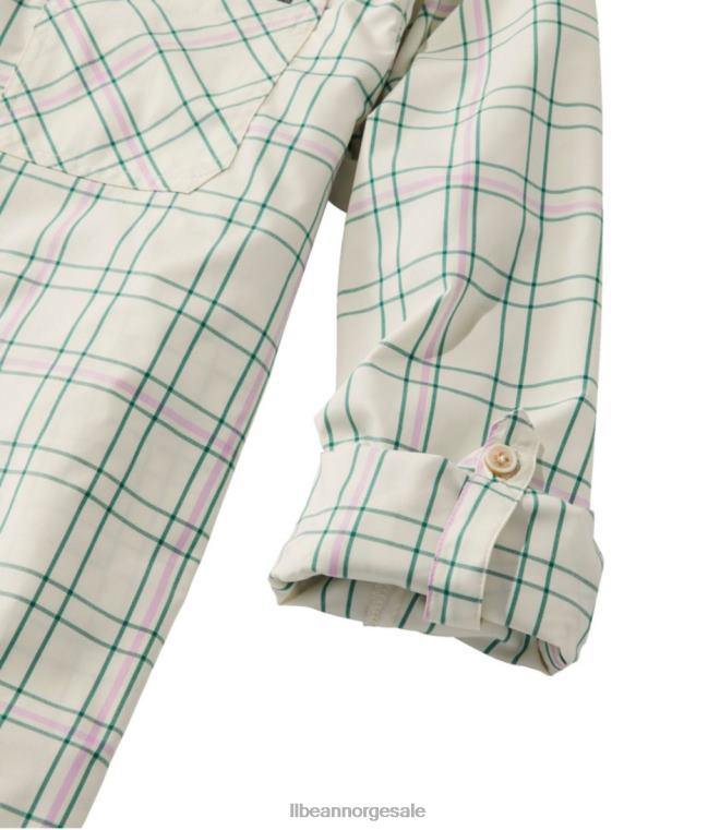 kvinner hverdags solsmart vevd skjorte med lange ermer 24VDH4805 L.L.Bean klær syrin/varmt gull