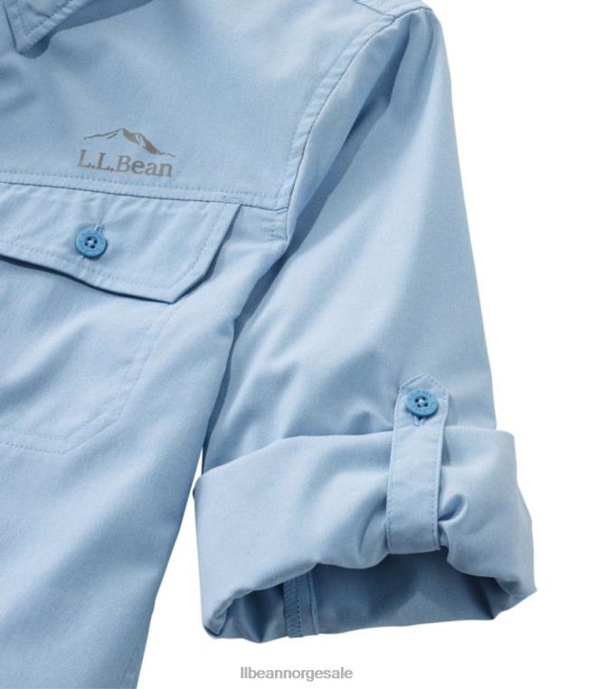 kvinner ingen fluesone skjorte 24VDH320 L.L.Bean klær blå aster