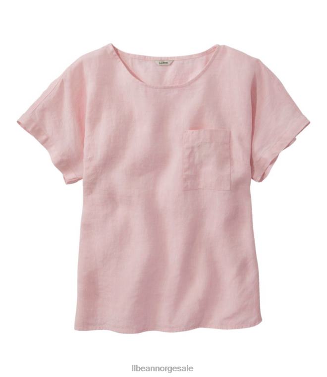 kvinner premium vaskbar linskjorte 24VDH4735 L.L.Bean klær skall rosa
