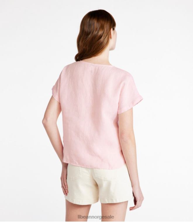kvinner premium vaskbar linskjorte 24VDH4735 L.L.Bean klær skall rosa