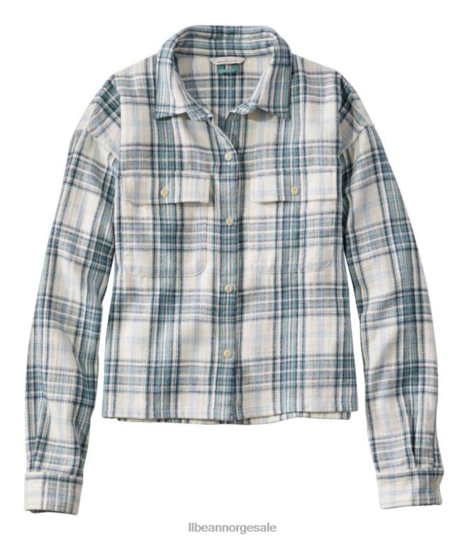 kvinner signatur arv teksturert flanellskjorte 24VDH4944 L.L.Bean klær seilduk