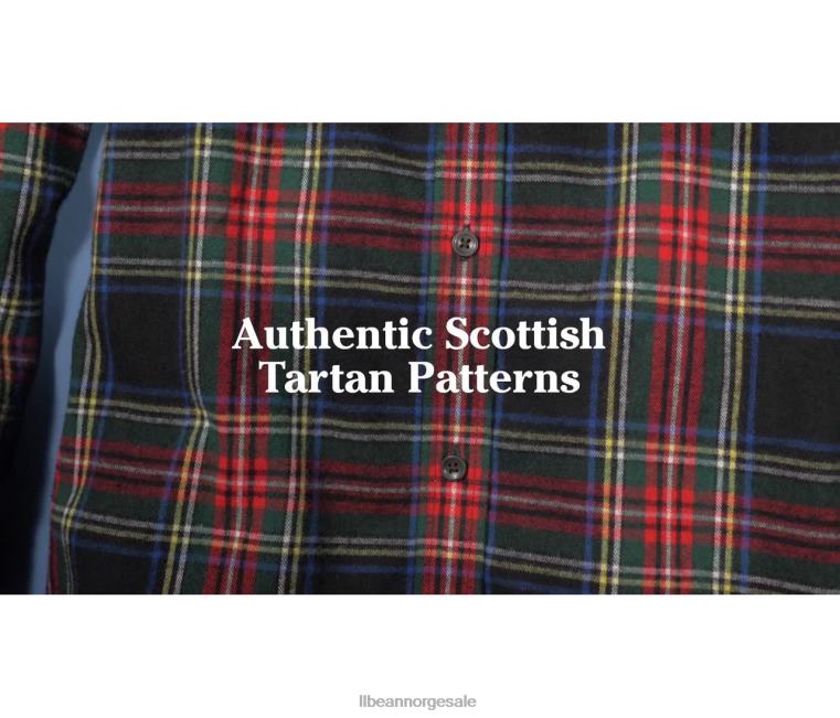 kvinner skotsk rutete flanellskjorte 24VDH2997 L.L.Bean klær indigo tartan