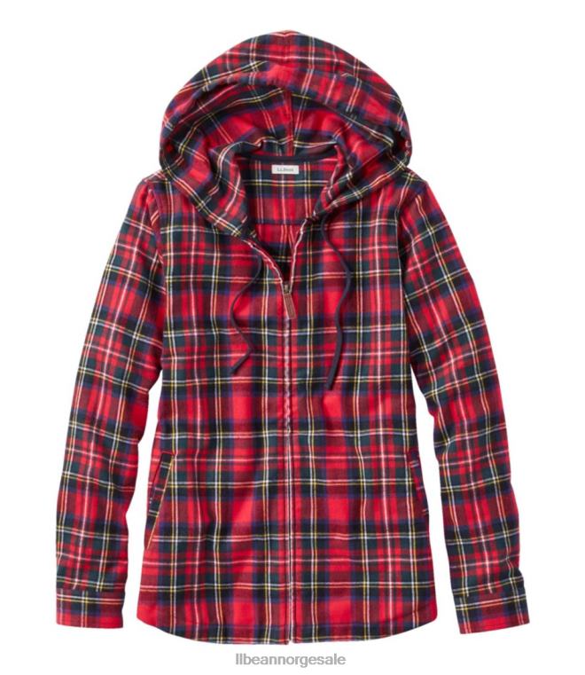 kvinner skotsk rutete flanellskjorte 24VDH4590 L.L.Bean klær prins charles edward