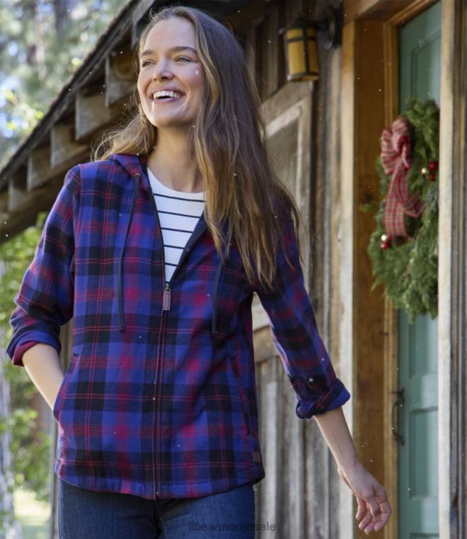 kvinner skotsk rutete flanellskjorte 24VDH4590 L.L.Bean klær prins charles edward