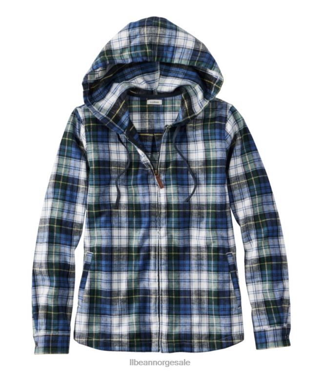 kvinner skotsk rutete flanellskjorte 24VDH5666 L.L.Bean klær vintage tartan