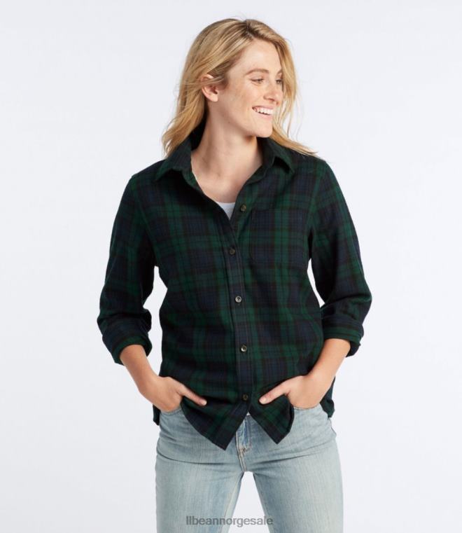 kvinner skotsk rutete flanellskjorte 24VDH5717 L.L.Bean klær prins charles edward