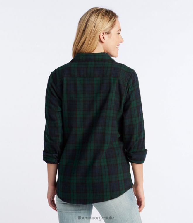 kvinner skotsk rutete flanellskjorte 24VDH5717 L.L.Bean klær prins charles edward