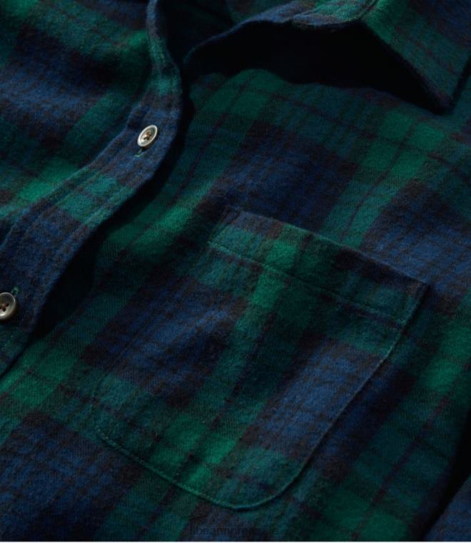 kvinner skotsk rutete flanellskjorte 24VDH5717 L.L.Bean klær prins charles edward