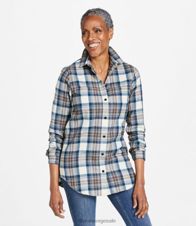 kvinner skotsk rutete flanellskjorte 24VDH6908 L.L.Bean klær rane roy