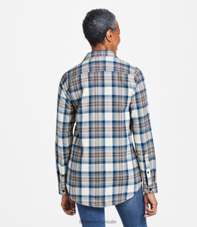 kvinner skotsk rutete flanellskjorte 24VDH72 L.L.Bean klær eldgammel culloden