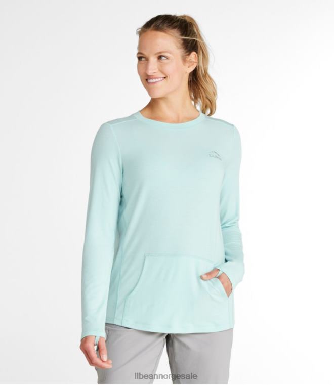 kvinner tropicwear comfort crew 24VDH3312 L.L.Bean klær blek turkis