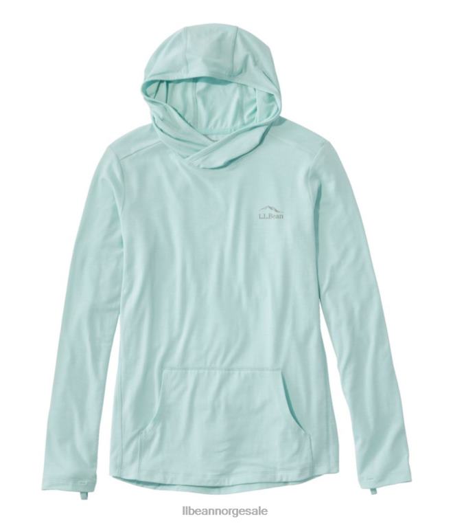 kvinner tropicwear komfort hettegenser 24VDH3897 L.L.Bean klær blek turkis
