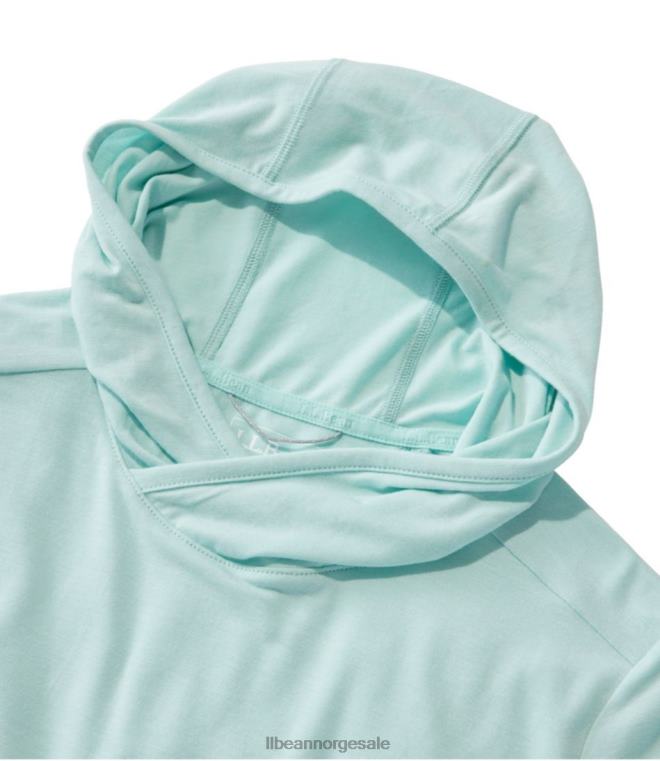 kvinner tropicwear komfort hettegenser 24VDH3897 L.L.Bean klær blek turkis