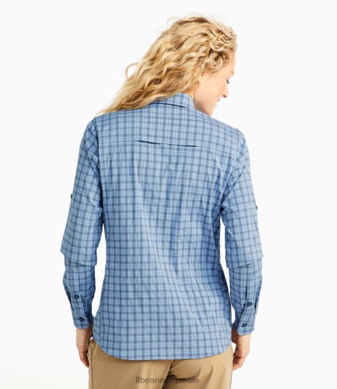 kvinner tropicwear pro stretch skjorte 24VDH520 L.L.Bean klær mellomblått
